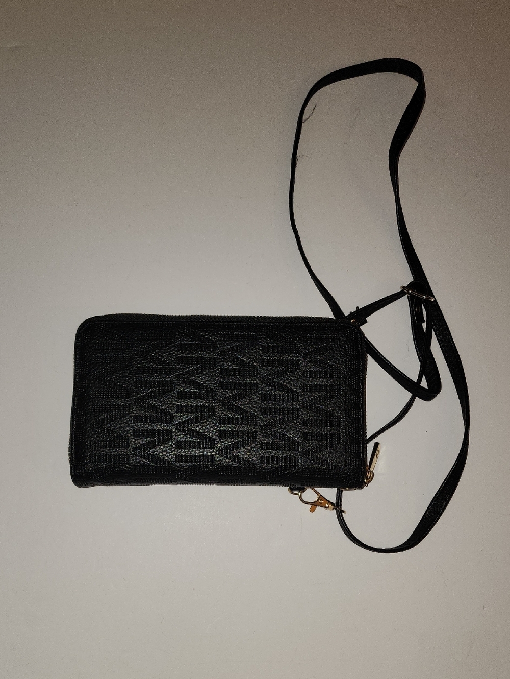 MFK Collection Caddy Signature Phone Wallet Crossbody Bag. 8×5